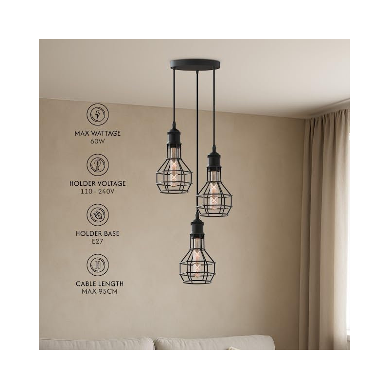 3 - Light White Geometric Pendant, Yes