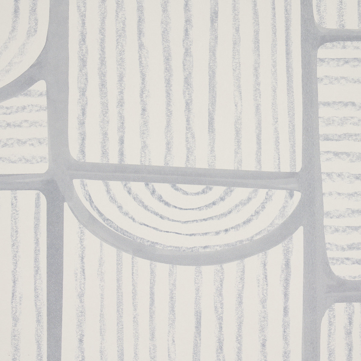 Schumacher x Backdrop Bloomsbury Wallpaper, Cool Gray