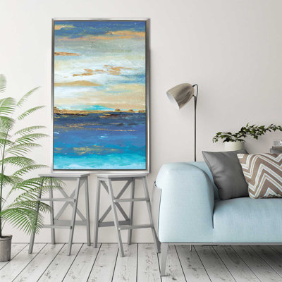« sea mystère panel iii », reproduction de peinture à l’acrylique sur toile