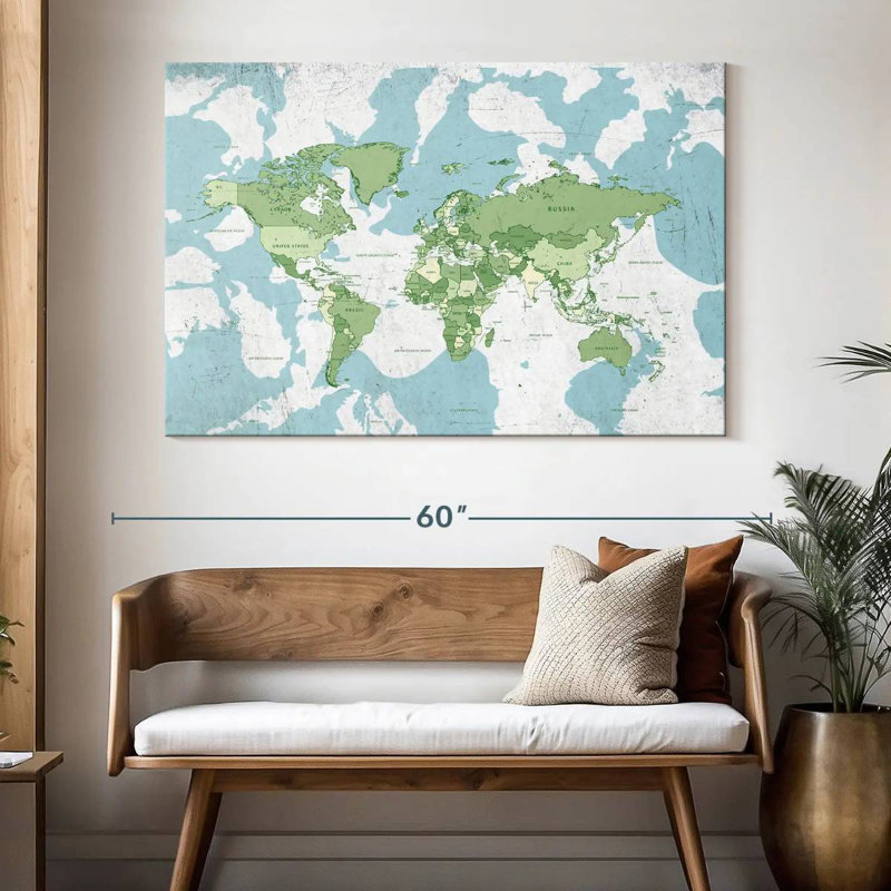Keiri Educational World Map I, 34" H x 51" W