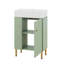 Ensemble de meuble-lavabo sur pied 21,6 po, meuble-lavabo sur pied avec tablette de rangement à gauche, pieds en métal-1034143629