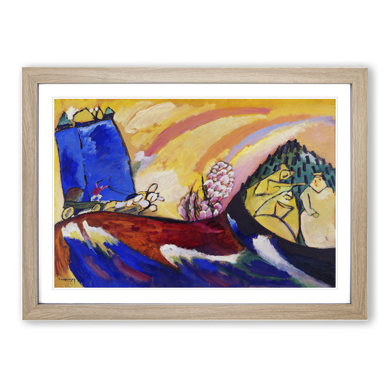 Troika by Wassily Kandinsky - Framed Print, 36cm H x 48cm W x 2cm D, Oak Framed