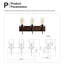 Luminaires de salle de bain 3 lumières noir mat + couleur bois