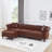 108.7" Wide Sectional Sofa With Ottoman-1410497880