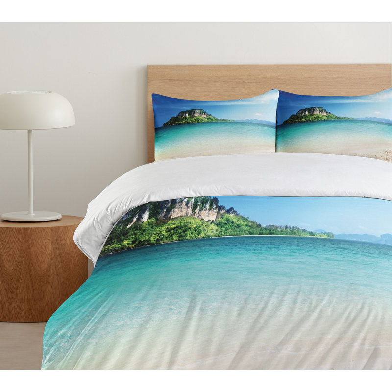 Ensemble de housse de couette beach, Housse de couette très grand + 2 taies décorativ