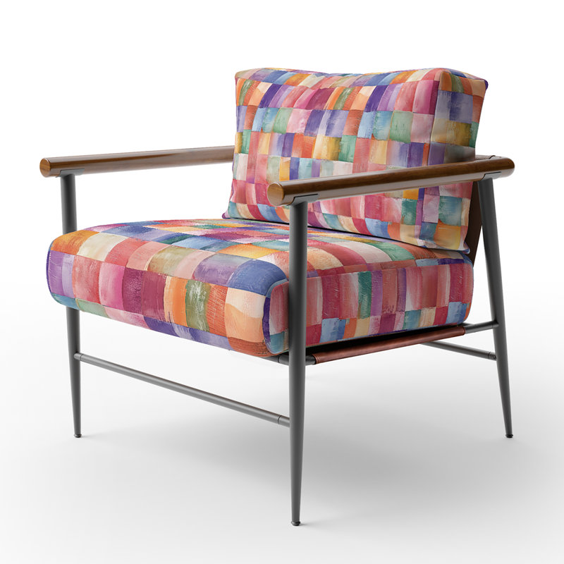 Chaise rembourrée Patchwork