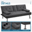 Colour 3-Seater Convertible Futon Sofa Bed-624941623