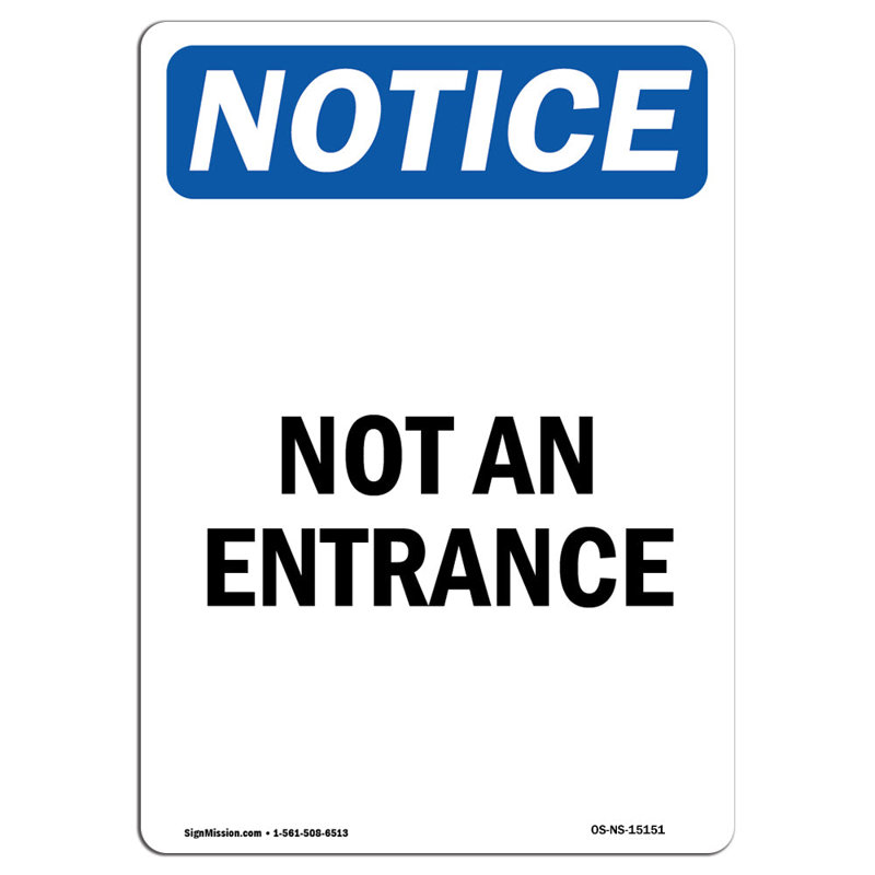 Pas un panneau d'entrée