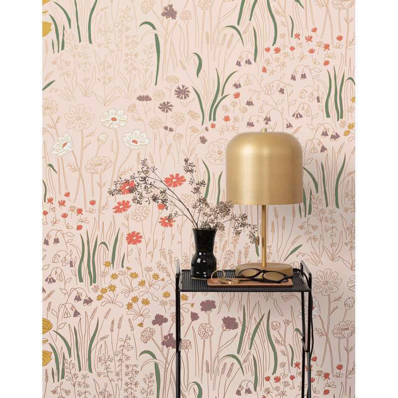 Alpine Garden Multi Wallpaper | Traditional / Roll - 27" x 30', Blush