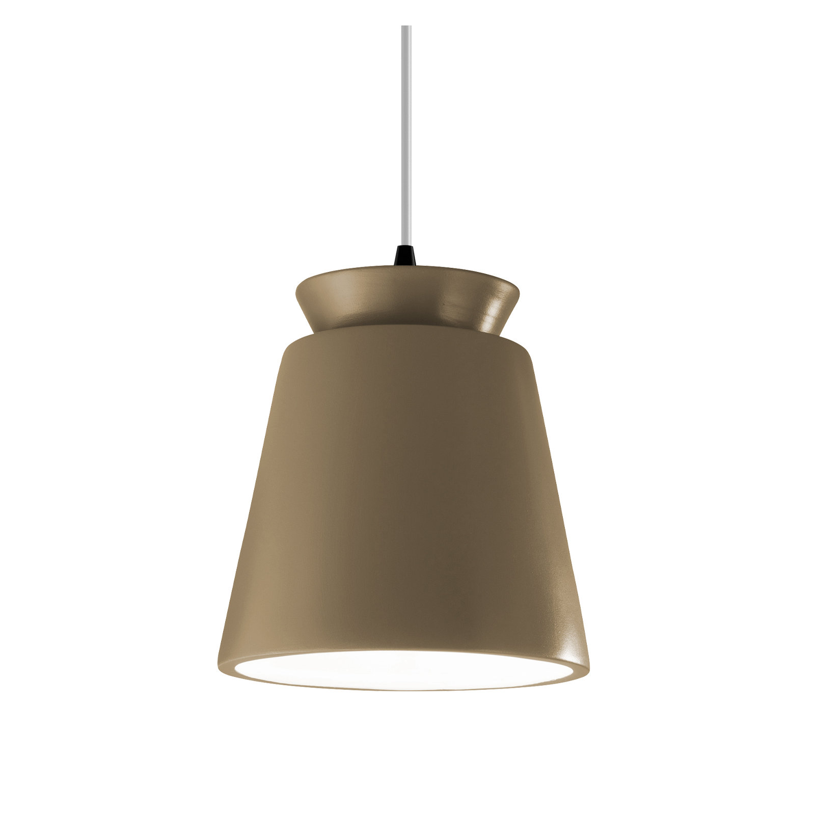 Logan 1 - Light Single Cone Pendant, Polished Chrome, Antique Copper, Incandescent (Not Included)