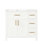 Armoire de meuble-lavabo 36 po avec lavabo 36 po - Bois massif et planches, finition blanche, deux portes et trois tiroirs, céramique gauche pour lavabo actualisé, armoire, 2 3