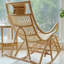 Chaise berçante en rotin naturel naturel