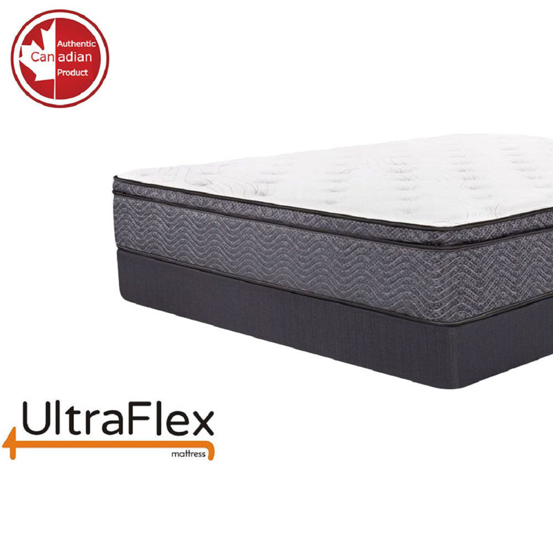 UltraFlex REVIVE - plateau-coussin respirant hybride de 12 po, ressorts de soutien pour la colonne vertébrale, matelas (fabriqué au Canada)