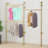 Heavy Duty  Rustic  Metal  Garment  Frame for  Bedroom, Living  room (Gold)