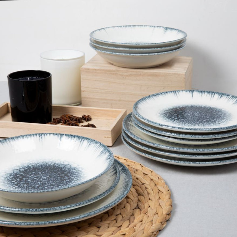 Porcelain China Dinnerware Set 12 Piece - Service for 4