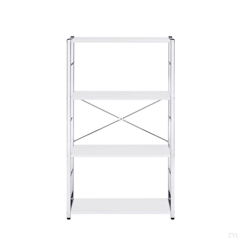 Bibliothèque blanche et chrome