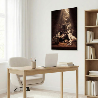 Smoke Man Canvas Wall Art Set Of 1