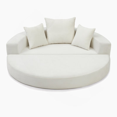Convertible Sofa Couch Bed,Multi-Functional,Circular Bed,Adjustable Futon Sofa ,No Assembly Compressed Corduroy Floor Lounge Sofa For Apartment Office Bedroom Living Room