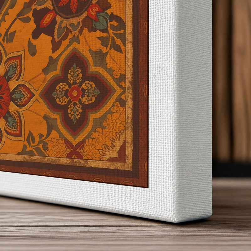 Ornate Eastern Tapestry Eclectic - Wrapped Canvas, 24x16 - 61.0 x 40.6 cm, White Border