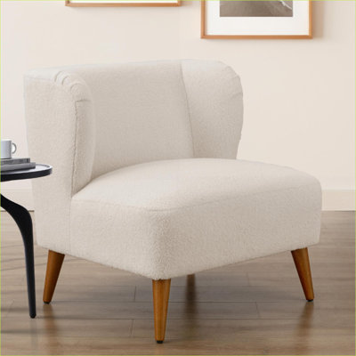 Chaise d'appoint rembourrée Veda Boucle