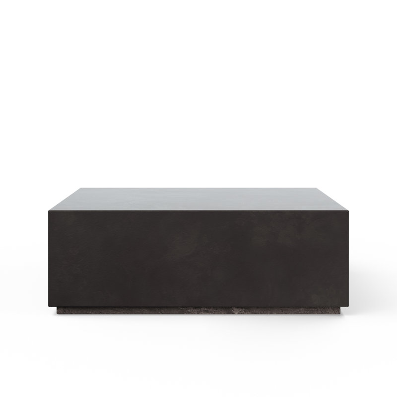 Kareen Square Coffee Table, 16.5" H x 47.25" W x 47.25" D, Lava Brown