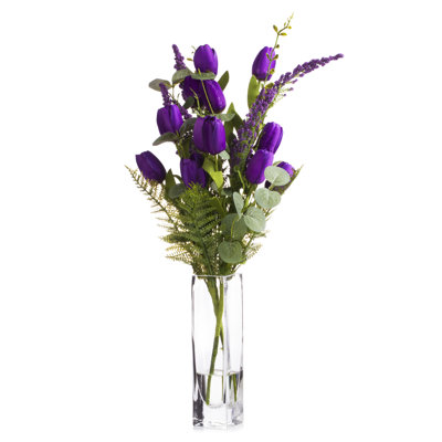 Silk Tulip Arrangement in Vase