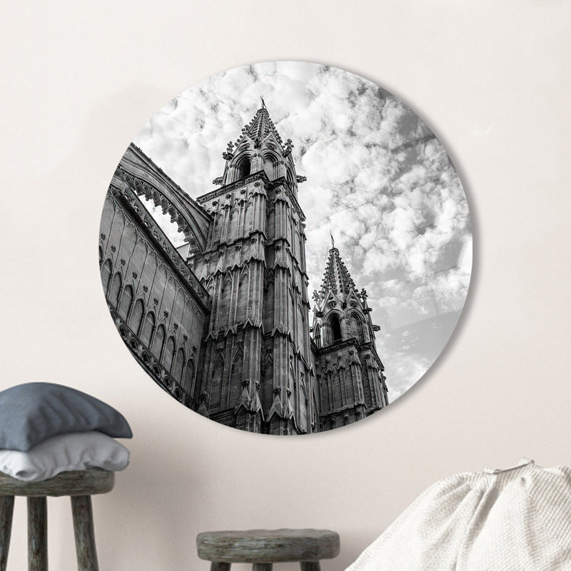 Stunning Glass Wall Art Featuring The Cathedral Of Santa Maria Of Palma In Mallorca Spain For An Elegant Home Decor Enhancement