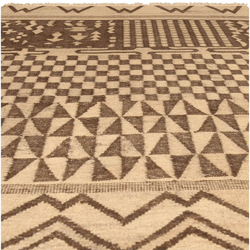 One-of-a-Kind Rectangle 4'2" X 5'8" Hand Knotted Area Rug