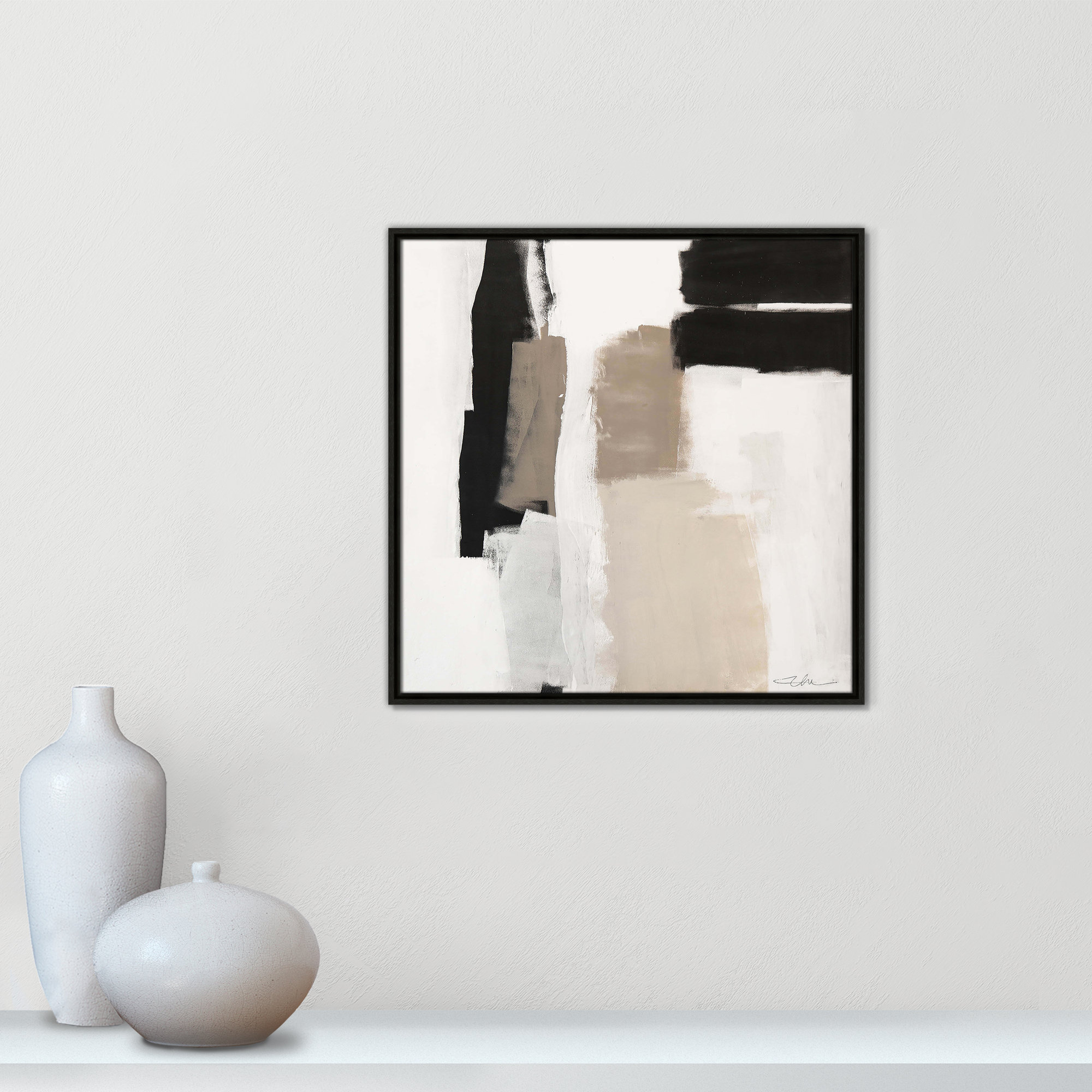 Earth Scapes II-A Print by Casa Fine Arts, Espresso Floater Framed, 25.5" H x 25.5" W x 2" D