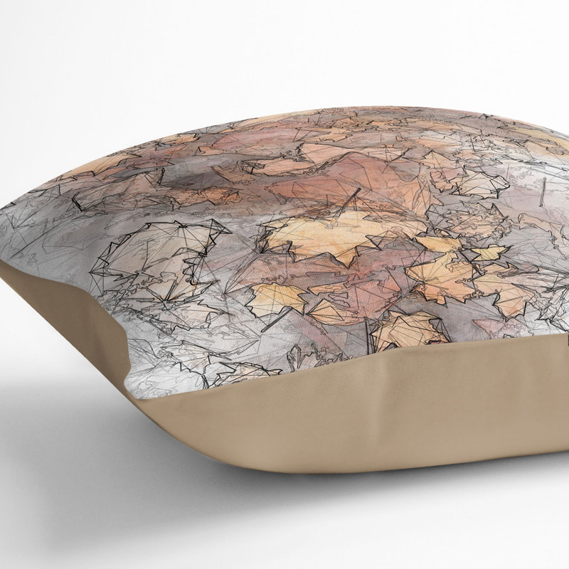 Abstract Square Cushion, Stone, 40cm H x 40cm W x 15cm D