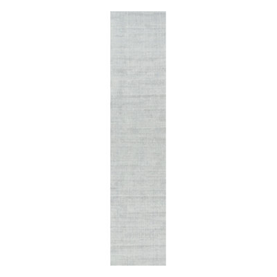 Modern One-of-a-Kind 3x14 Hand Knotted Area Rug