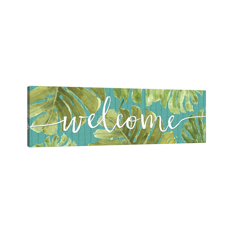 Mixed Greens Welcome by Lisa Audit - Wrapped Canvas Panoramic Gallery-Wrapped Canvas Giclée