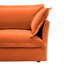 Orange, chenille, fauteuil simple, siège profond, coussins moelleux, housses amovibles, installation rapide