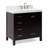 Ariel Cambridge 36 In. Right Offset Vanity With 2 In. Carrara Marble Countertop-105903770