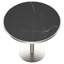 Table bistro tulipe ronde et moderne avec plateau en faux marbre, structure en métal robuste et facile à assembler-482997851