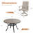 Nectaria Round 6 - Person Outdoor Patio Dining Set with 6 Swivel PVC-coated polyester Chairs-1797160048