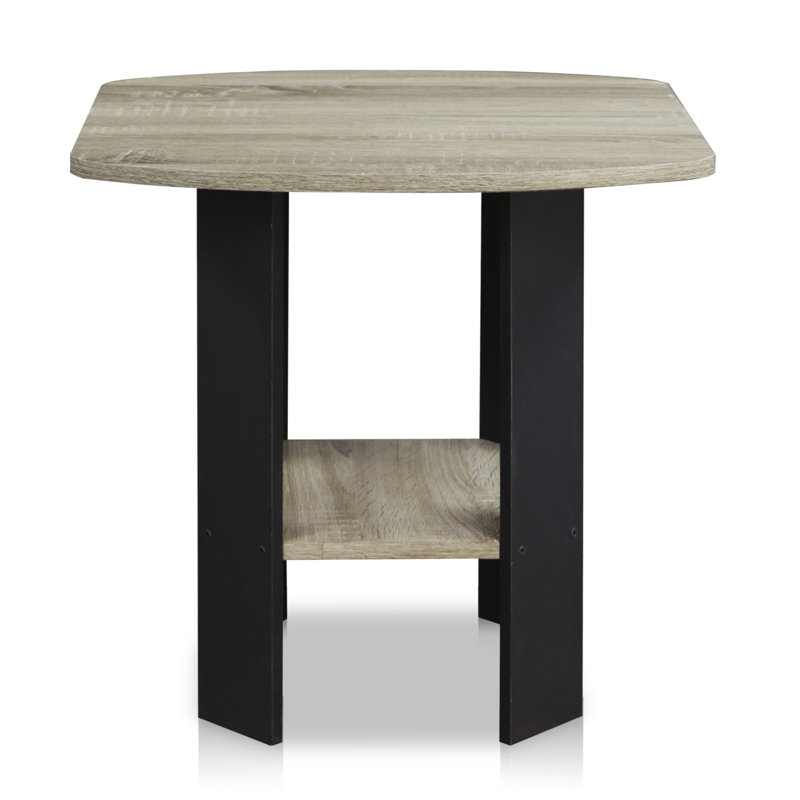 End Table, French Oak Grey/Black