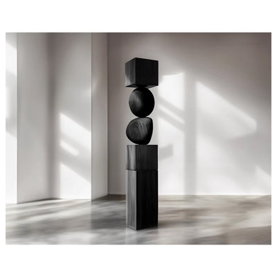 Modern Abstract Rubberwood Sculpture Decorations