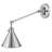 Arti 7.75-in Swing Arm Extendable Single Light Plug-In Sconce with On/Off Switch