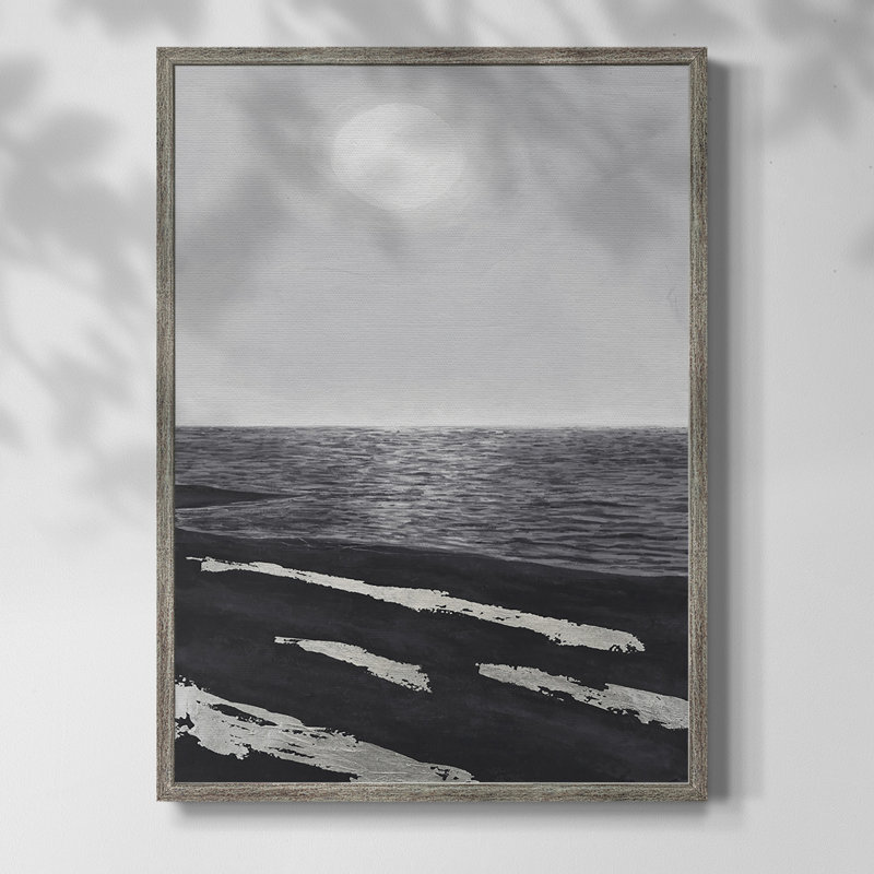 «Silver Shoreline II», reproduction encadrée - bois massif, H 11 po x l 9 po