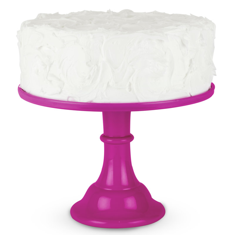 Présentoir à gâteaux en mélamine, Fuchsia