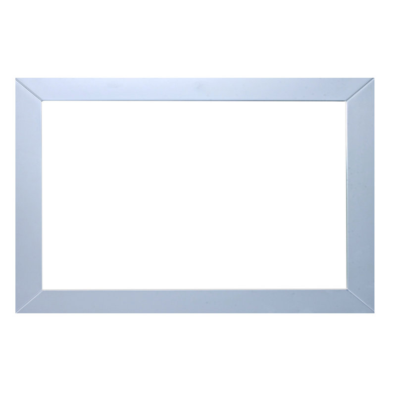 Miroir de salle de bain / meuble-lavabo biseauté Azaira, H 31 po x l 30 po, Gris