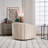 Upholstered Swivel Barrel Armchair-910433565
