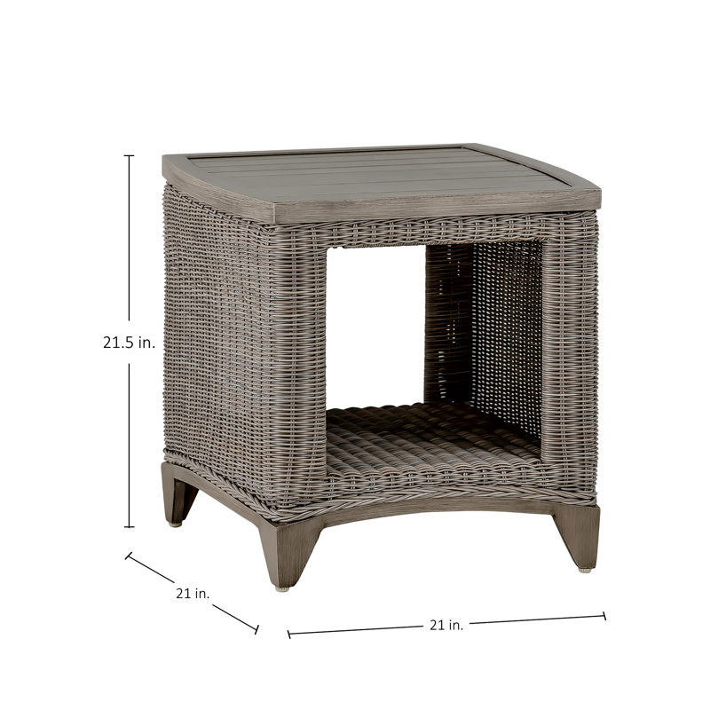 Table de bout Astoria tissée - Huître / huître, Huître