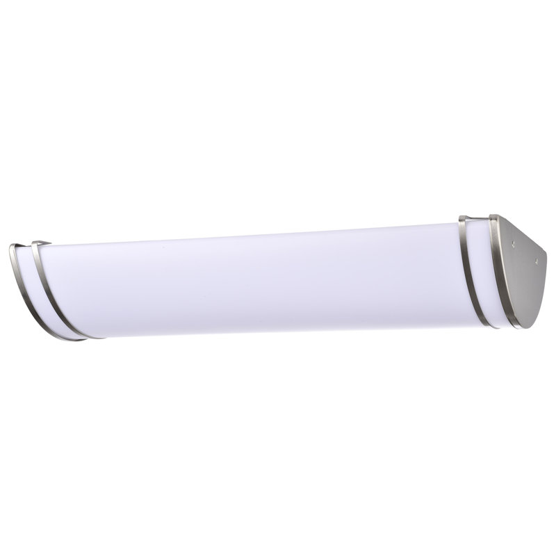 Myrical Acrylic LED Flush Mount, 4.5" H x 25" W x 12" D, Brushed Nickel