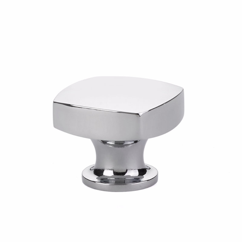 Freestone Square Knob, Satin Brass, 1.5''