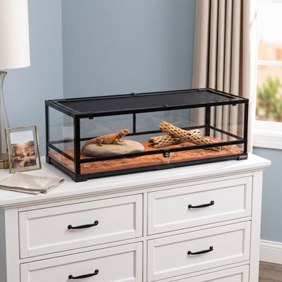 48 in. x 18 in. x 12.6 in. Glass and Plastic Reptile Terrarium