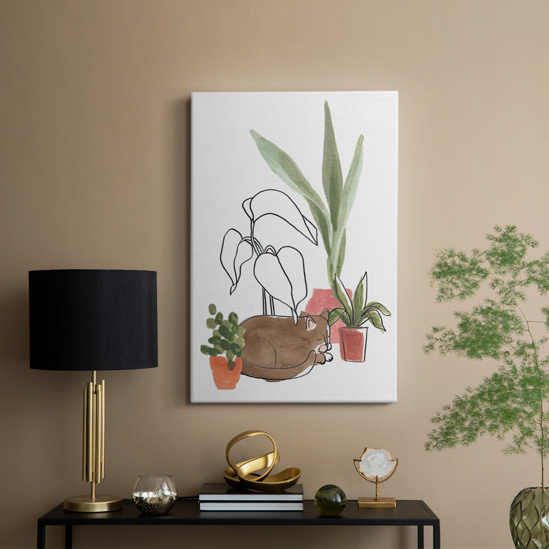 PurrfectPlants III - Gallery Cavas sur mesure, H 48 po x l 32 po