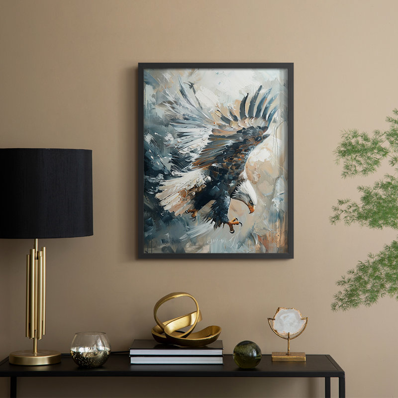 ANIMALS Series CX III - reproduction encadrée de qualité supérieure - prête à être accrochée - aucun clou requis, Noir