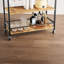 Chariot-bar en bois avec support à vin et porte-verres 34,8 po x 14 po x 34 po Chariot de service de cuisine moderne à 3 niveaux pour la maison, le salon